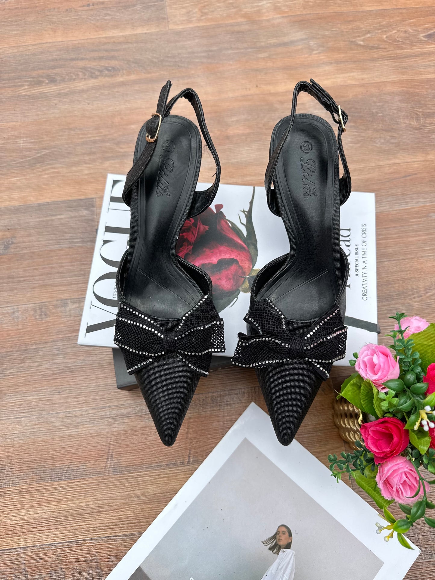 Lilas bow heels