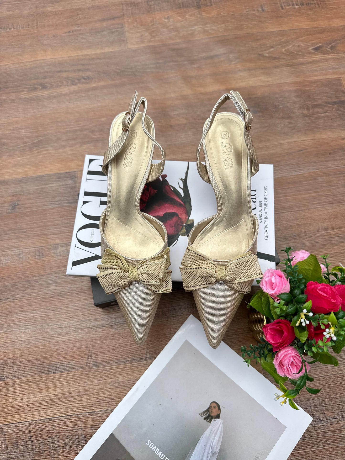 Lilas bow heels
