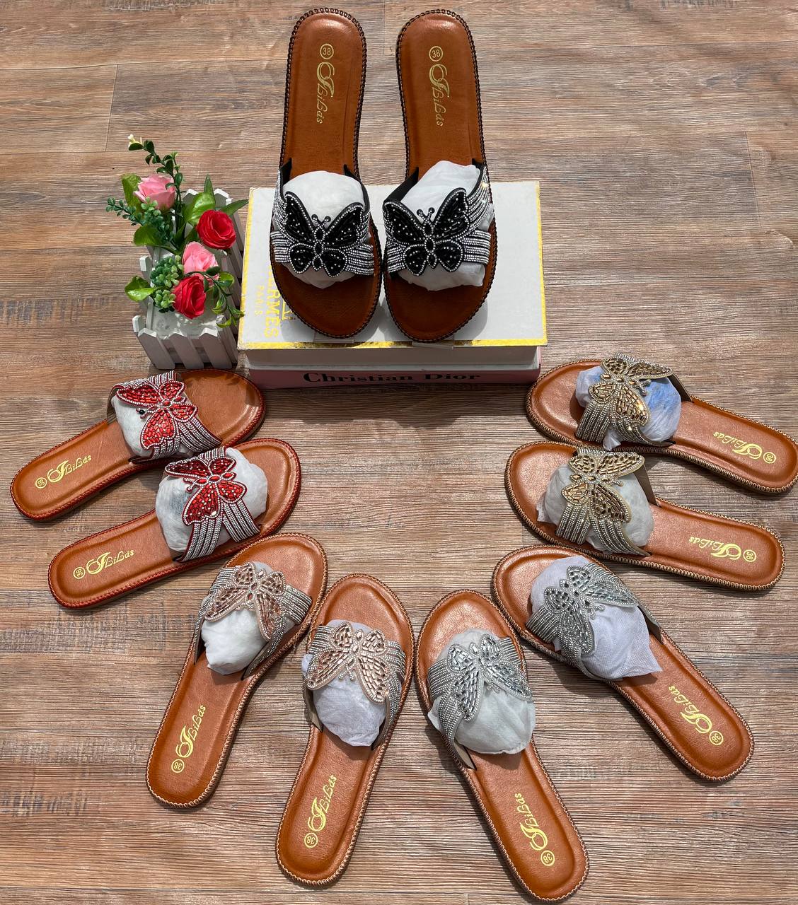 Butterfly slippers